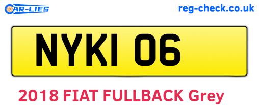 NYK106 are the vehicle registration plates.
