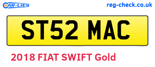ST52MAC are the vehicle registration plates.