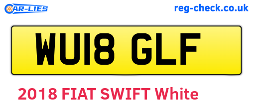 WU18GLF are the vehicle registration plates.