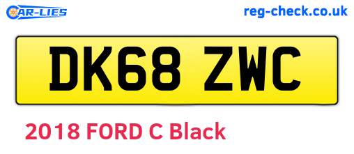 DK68ZWC are the vehicle registration plates.