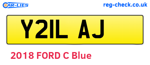 Y21LAJ are the vehicle registration plates.