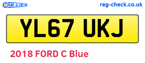 YL67UKJ are the vehicle registration plates.
