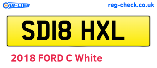 SD18HXL are the vehicle registration plates.