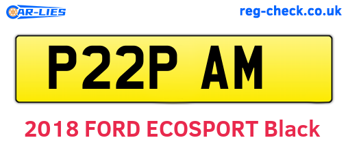 P22PAM are the vehicle registration plates.