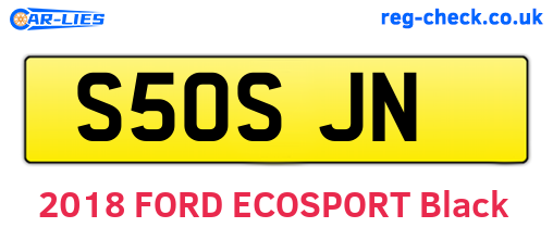 S50SJN are the vehicle registration plates.