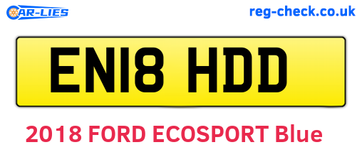 EN18HDD are the vehicle registration plates.