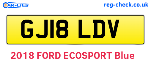 GJ18LDV are the vehicle registration plates.