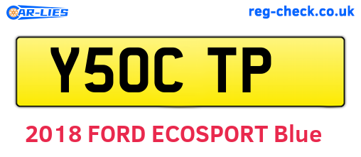 Y50CTP are the vehicle registration plates.