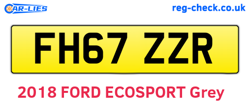FH67ZZR are the vehicle registration plates.