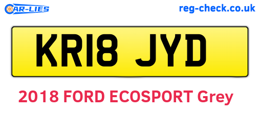 KR18JYD are the vehicle registration plates.