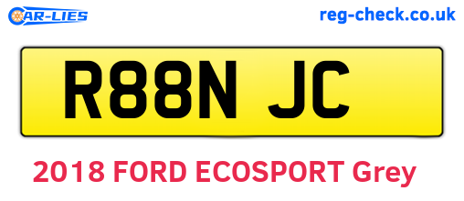 R88NJC are the vehicle registration plates.