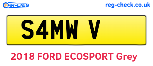 S4MWV are the vehicle registration plates.