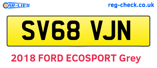 SV68VJN are the vehicle registration plates.