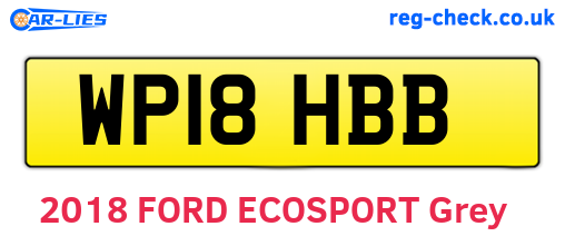 WP18HBB are the vehicle registration plates.