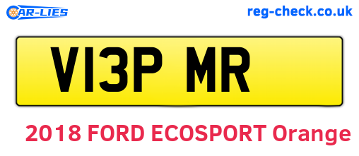 V13PMR are the vehicle registration plates.