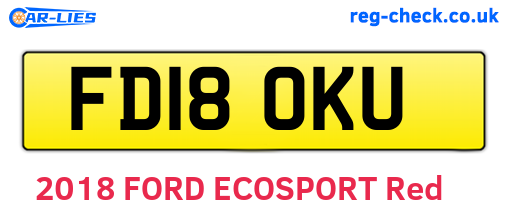 FD18OKU are the vehicle registration plates.