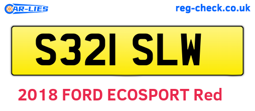 S321SLW are the vehicle registration plates.