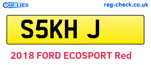 S5KHJ are the vehicle registration plates.