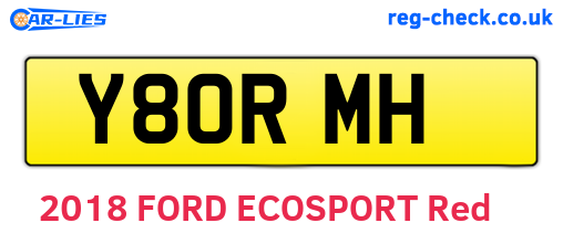 Y80RMH are the vehicle registration plates.
