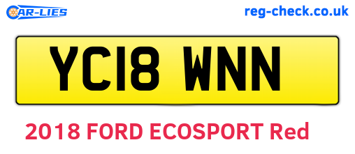YC18WNN are the vehicle registration plates.