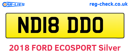 ND18DDO are the vehicle registration plates.