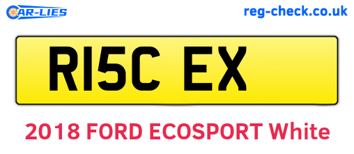 R15CEX are the vehicle registration plates.