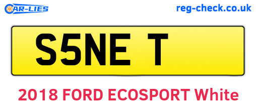 S5NET are the vehicle registration plates.