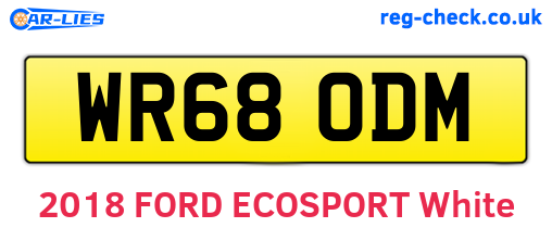 WR68ODM are the vehicle registration plates.