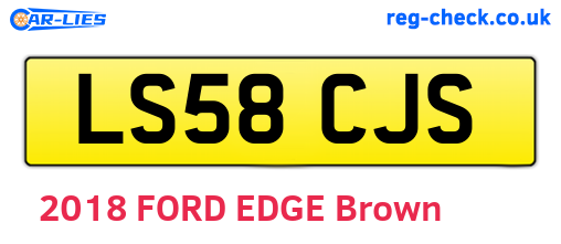 LS58CJS are the vehicle registration plates.
