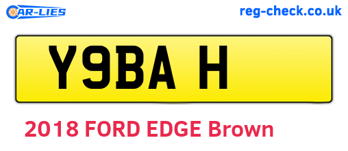 Y9BAH are the vehicle registration plates.