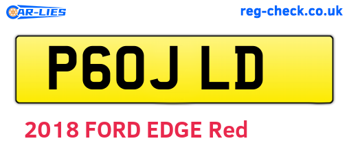P60JLD are the vehicle registration plates.