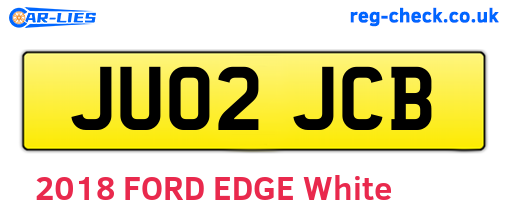JU02JCB are the vehicle registration plates.