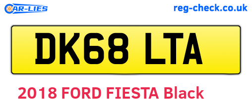 DK68LTA are the vehicle registration plates.