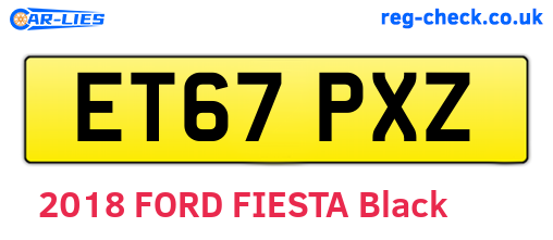 ET67PXZ are the vehicle registration plates.