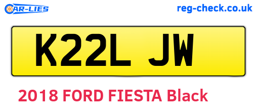 K22LJW are the vehicle registration plates.