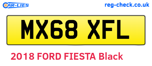 MX68XFL are the vehicle registration plates.