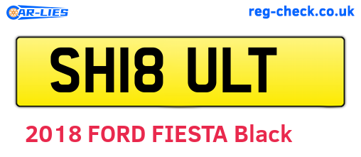 SH18ULT are the vehicle registration plates.
