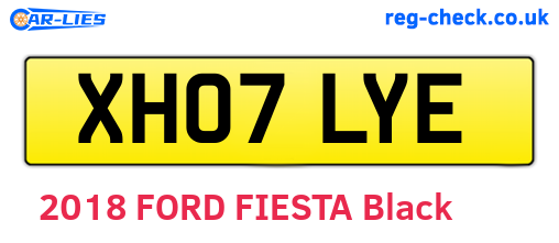 XH07LYE are the vehicle registration plates.