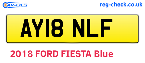 AY18NLF are the vehicle registration plates.