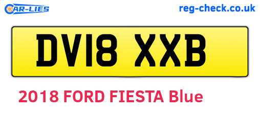 DV18XXB are the vehicle registration plates.