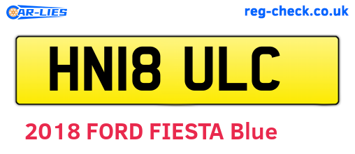 HN18ULC are the vehicle registration plates.