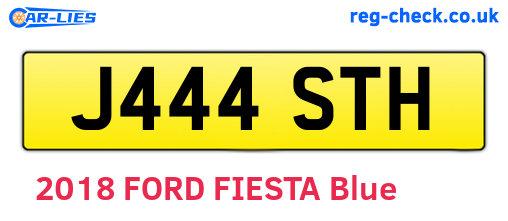 J444STH are the vehicle registration plates.