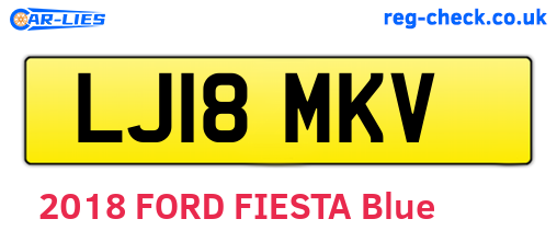 LJ18MKV are the vehicle registration plates.