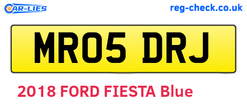 MR05DRJ are the vehicle registration plates.