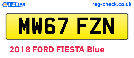 MW67FZN are the vehicle registration plates.