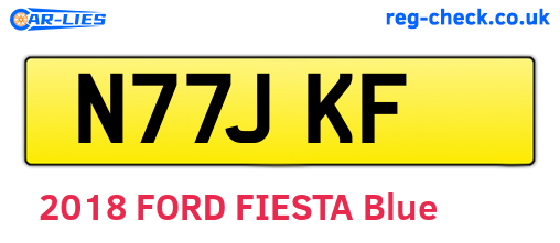 N77JKF are the vehicle registration plates.