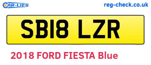 SB18LZR are the vehicle registration plates.