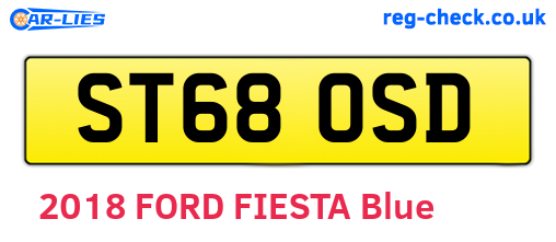 ST68OSD are the vehicle registration plates.