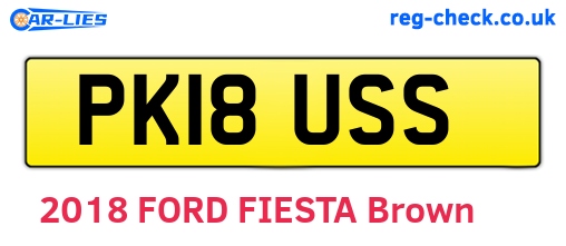PK18USS are the vehicle registration plates.