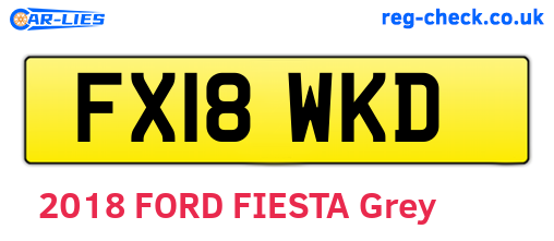 FX18WKD are the vehicle registration plates.